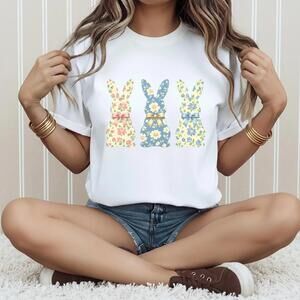 Christian Easter Bunny Shirt Floral Bunny Tee S Easter Gift For Newborn